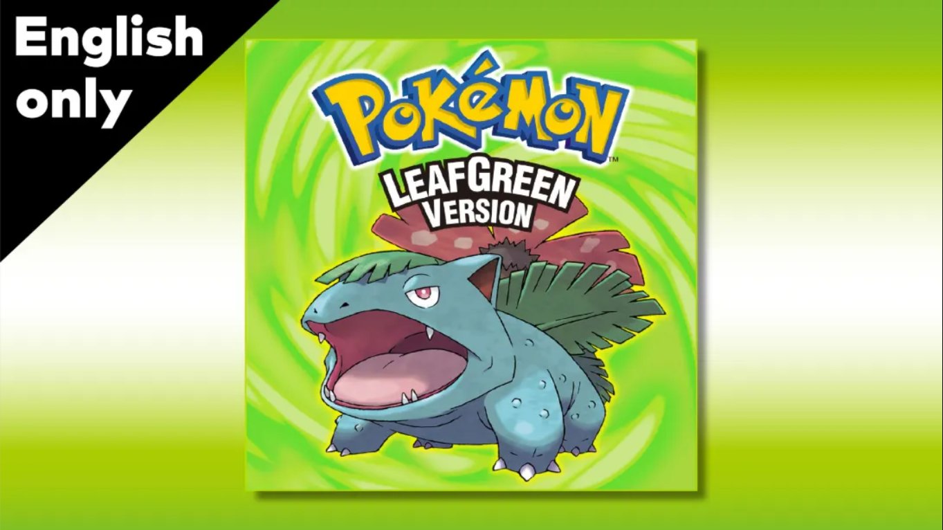 【美版】宝可梦叶绿 .Pokemon LeafGreen 英语