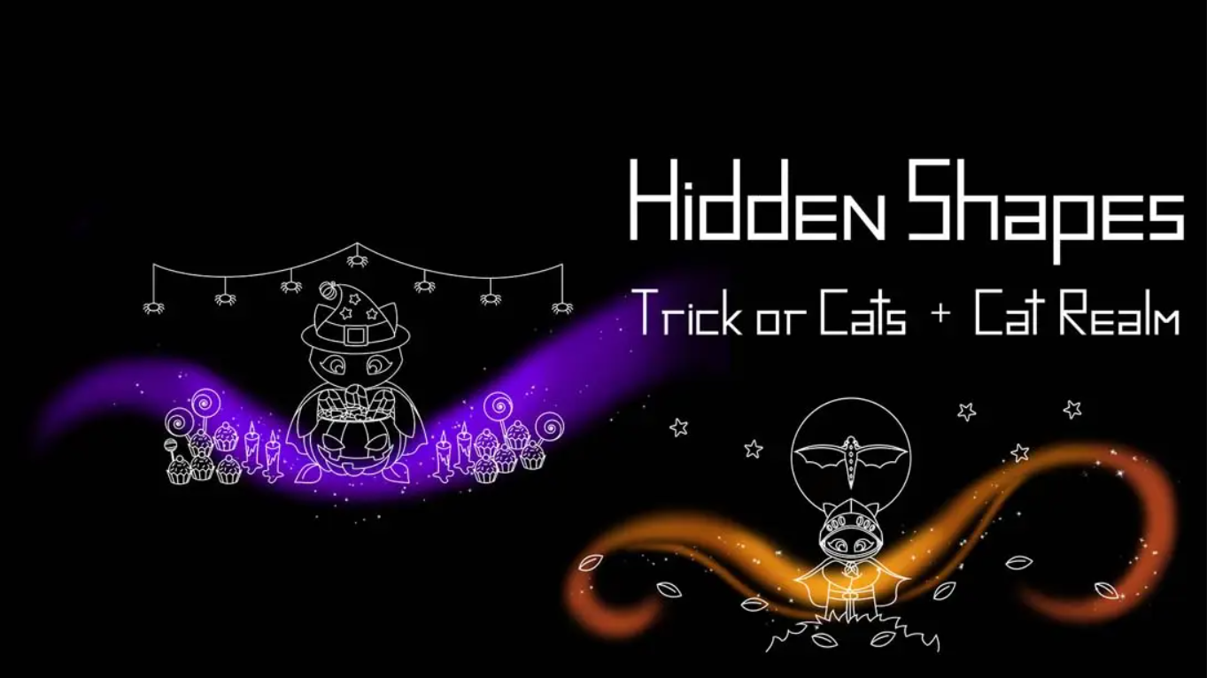 【美版】隐藏形状:猫界+捣蛋猫 Hidden Shapes: Cat Realm + Trick Or Cats 英语_0